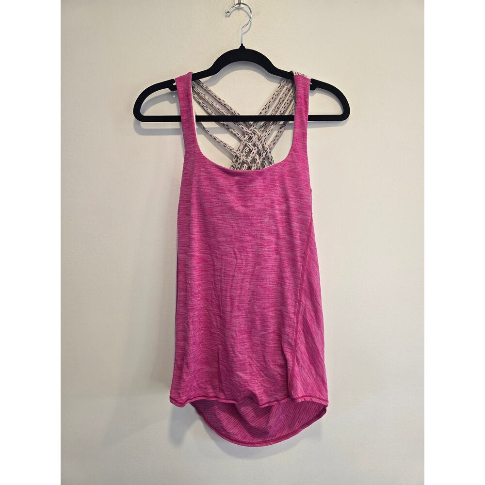 Lululemon Free To Be Wild Tank Top Pink Leopard Size Small Preloved